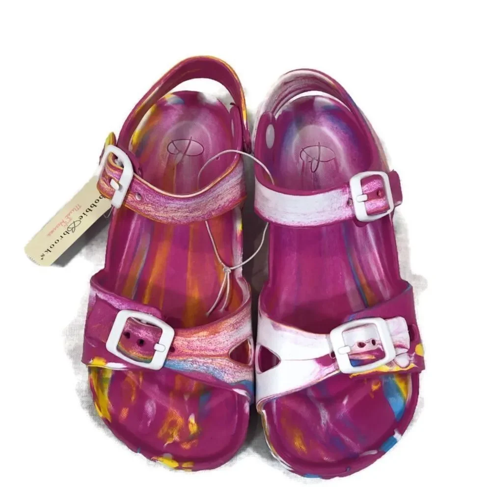 Brand new Bobbie Brooks Color Swirls Sandals 2-3